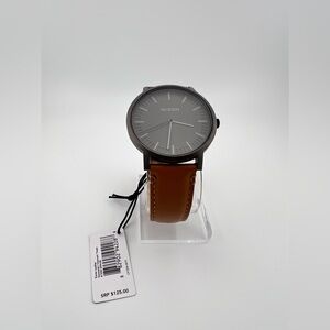 Nixon Porter Leather A1058 50m Water Resistant Men’s Watch